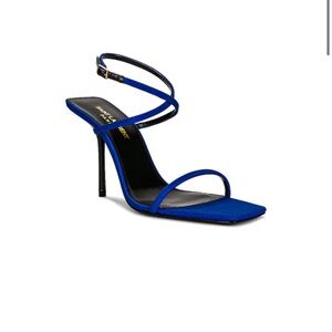 Saint Laurent Strappy Blue High Heel Sandal